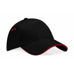 casquette bicolore noir et rouge pour homme et femme