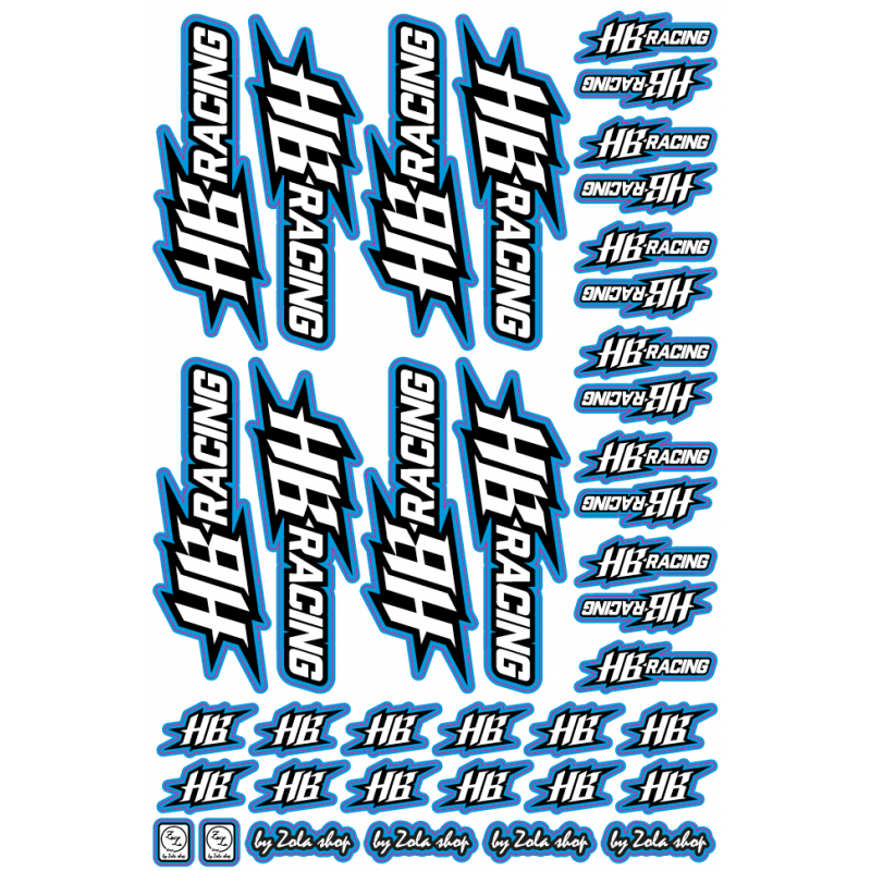 Hb Sticker HB Racing Planche de stickers A4